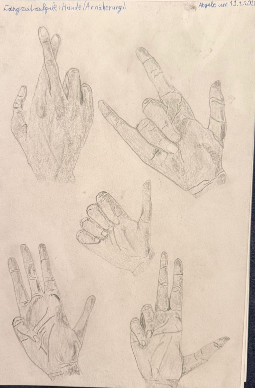 Langzeitaufgabe: Hände